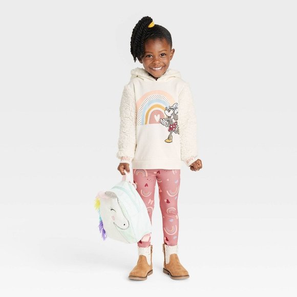 Toddler Girls' Disney Minnie Mouse Top and Bottom Set - Ivory 3T - Picture 3 of 10